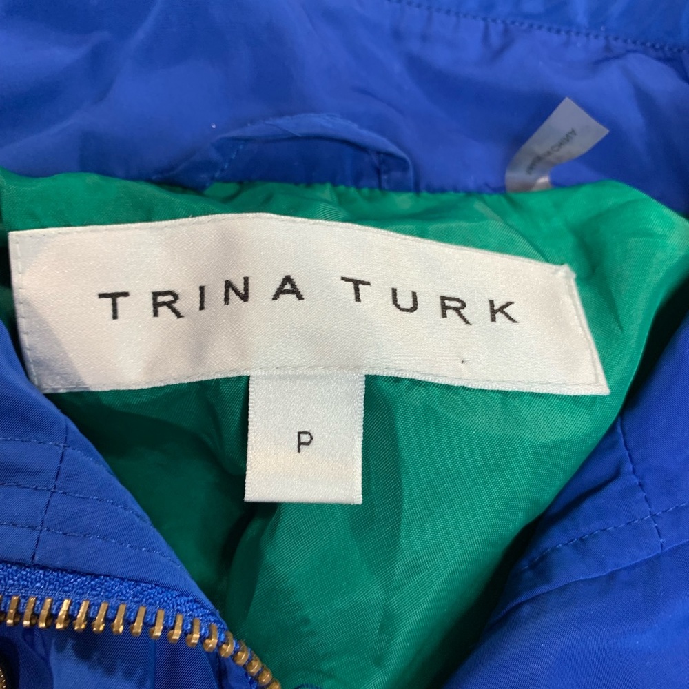 Trina Turk Hamptons Anorak Jacket Windbreaker Blue - Picture 6 of 8